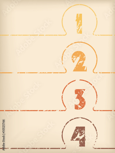 Vector: Retro grunge stationary labels Retro grunge stationary labels