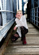 Pretty young female in urban scene and fashion