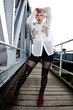 Pretty young female in urban scene and fashion