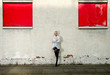 Pretty young female in urban scene and fashion