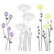 Floral background, blooming flowers