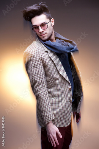 Photo: fashion man model posing dramatic - intentional motion blur fashion man model posing dramatic - intentional motion blur