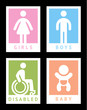 Toilet colored stickers