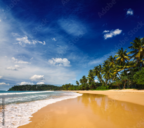 Photo: Idyllic beach. Sri Lanka Idyllic beach. Sri Lanka