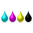 Vektor: CMYK Tropfen CMYK Tropfen
