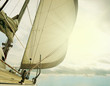 Yacht in the open sea