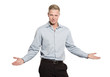 Portrait of friendly young businessman.
