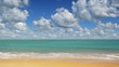 beach landscape with timelapse clouds in India