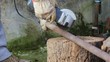 Man using circular saw