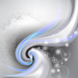 Abstract gray background with blue element