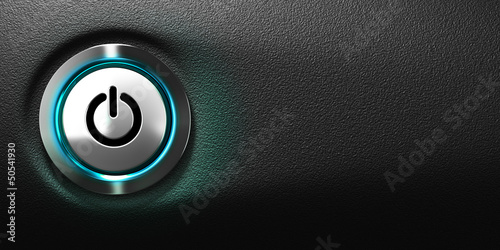 Illustration: Computer Power Button, computing symbol. Computer Power Button, computing symbol.