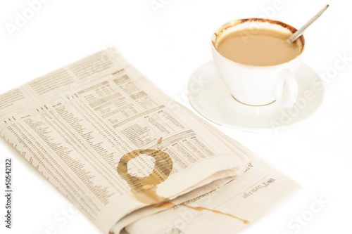 Photo: Kaffee und Zeitung Kaffee und Zeitung