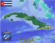 Cuba America Caribbean national emblem map symbol motto