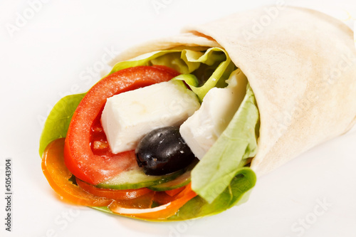 Photo: tortilla with vegetables tortilla with vegetables