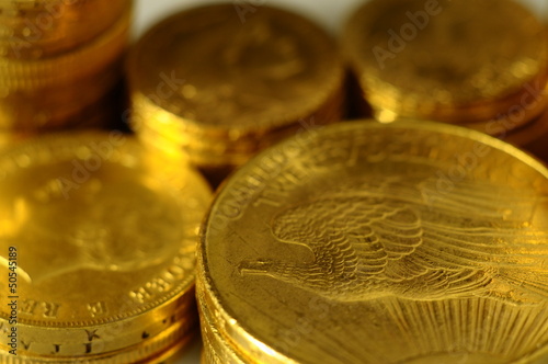 Photo: Lot of Gold coins for saving Lot of Gold coins for saving