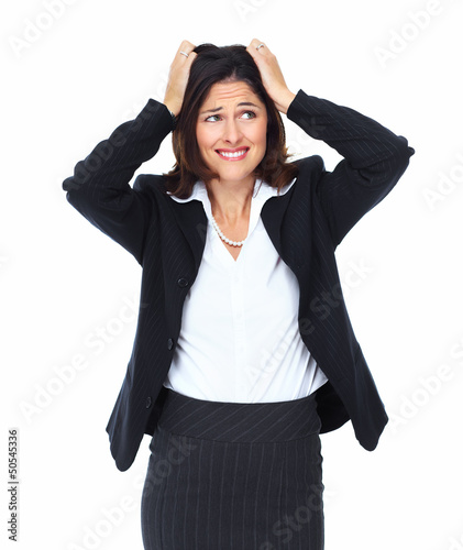 Photo: Young woman having a stress. Young woman having a stress.