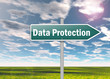 Illustration: Signpost "Data Protection" Signpost "Data Protection"