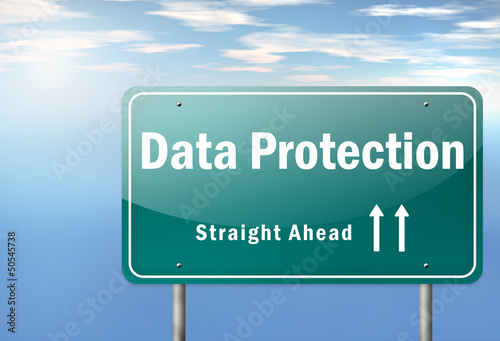Illustration: Highway Signpost "Data Protection" Highway Signpost "Data Protection"