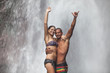 Couple at waterfall