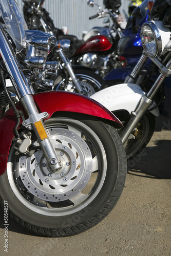 Photo: motorcycles on parking motorcycles on parking