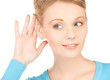 happy woman listening gossip