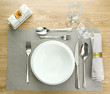 Table setting, close up