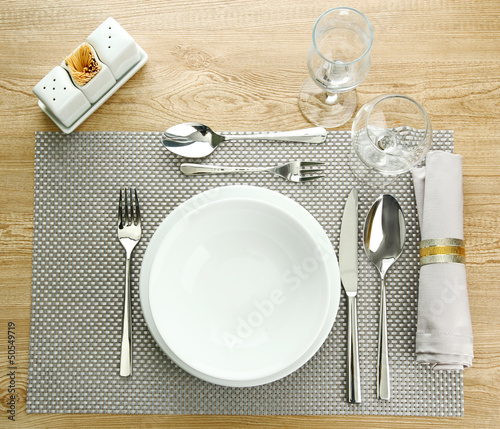 Photo: Table setting, close up Table setting, close up