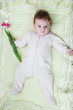 Infant must with flowers