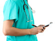 Hand of doctor with pen writing