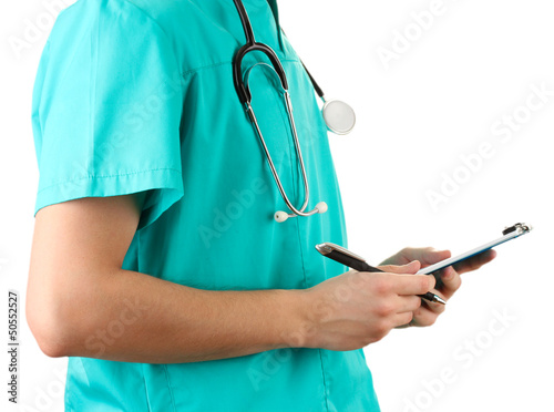Photo: Hand of doctor with pen writing Hand of doctor with pen writing