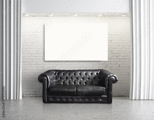 Illustration: sofa and cardboard sofa and cardboard