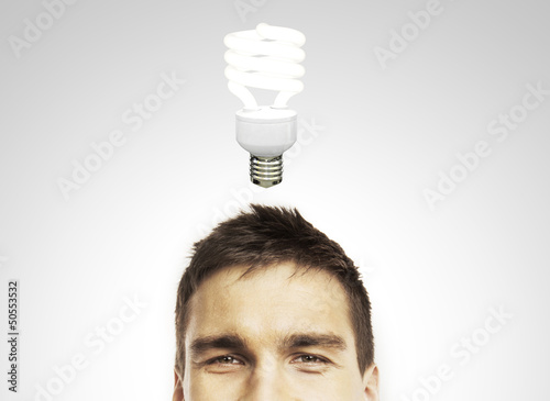 Photo: man with lamp man with lamp