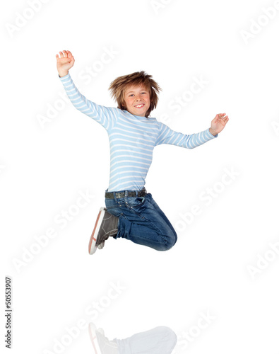 Photo: Adorable child jumping Adorable child jumping