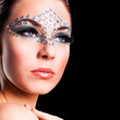 Foto: attraktive Frau mit aufwendigem Make-Up attraktive Frau mit aufwendigem Make-Up
