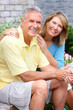 Gardening couple.
