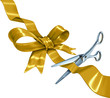 Illustration: Gold Ribbon Cutting Gold Ribbon Cutting