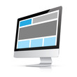 Fully responsive web design in desktop computer vector eps10