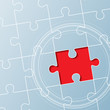 background made from puzzle pieces, leadership concept