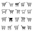 Warenkorb Einkaufswagen Web Icon Button Set