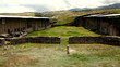 Round construction in archaeological Wari site, Peru