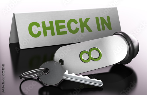 Illustration: Booking a Roon in a Hotel, Check In Booking a Roon in a Hotel, Check In
