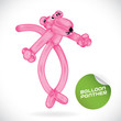 Glossy Balloon Panther Illustration, Icons, Sign, Symbol