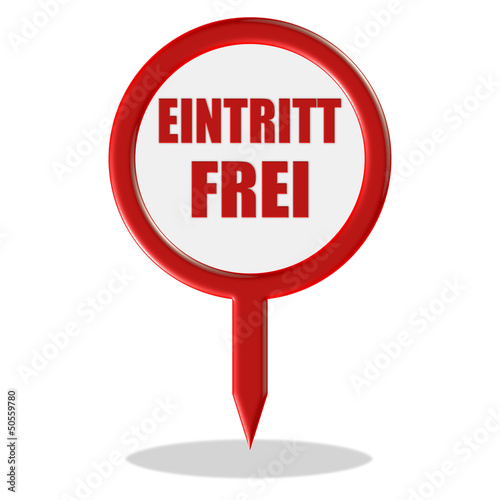 Illustration: Pointer rot EINTRITT FREI Pointer rot EINTRITT FREI