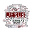 Jesus Religious Words isolated on white