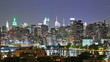 Manhattan at night, time lapse