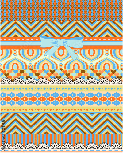 Vector: Set of patterns and stripes for scrapbooking Set of patterns and stripes for scrapbooking