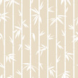 Seamless Pattern White Bamboo Beige Background