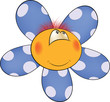 Happy cartoon flower, soft toy