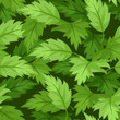 Seamless background with green leaves. Vector illustration.