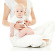 Photo: Young mother hugging baby Young mother hugging baby